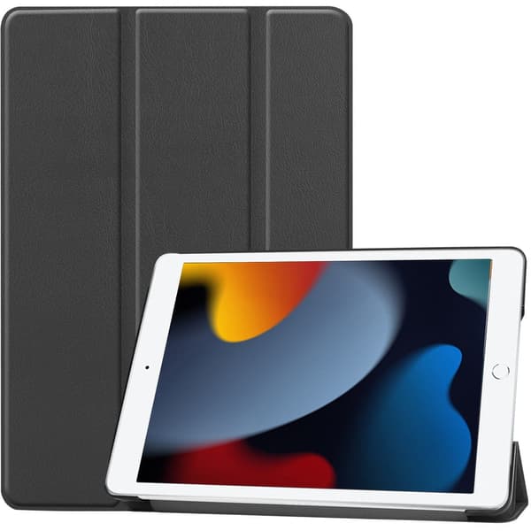 Bizon-cover Tab Croc til iPad 9/8/7 10.2 2021/2020/2019, sort