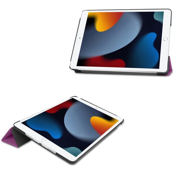 Bizon Cover Tab Croc til iPad 9/8/7 10.2 2021/2020/2019, mørkelilla