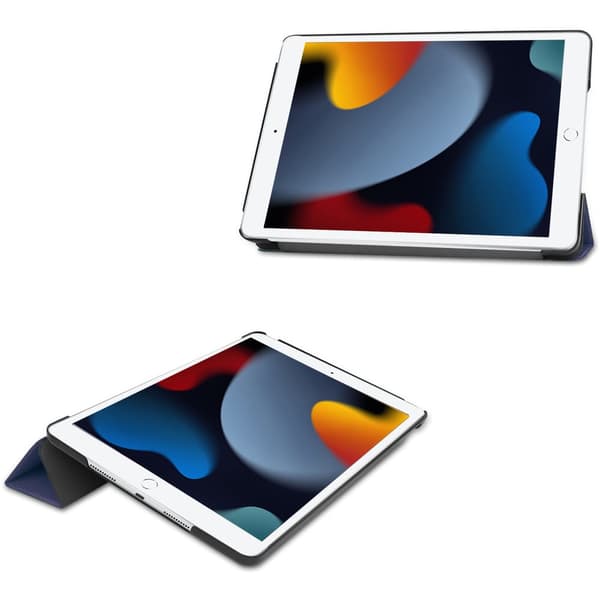 Bizon Cover Tab Croc til iPad 9/8/7 10.2 2021/2020/2019, marineblå