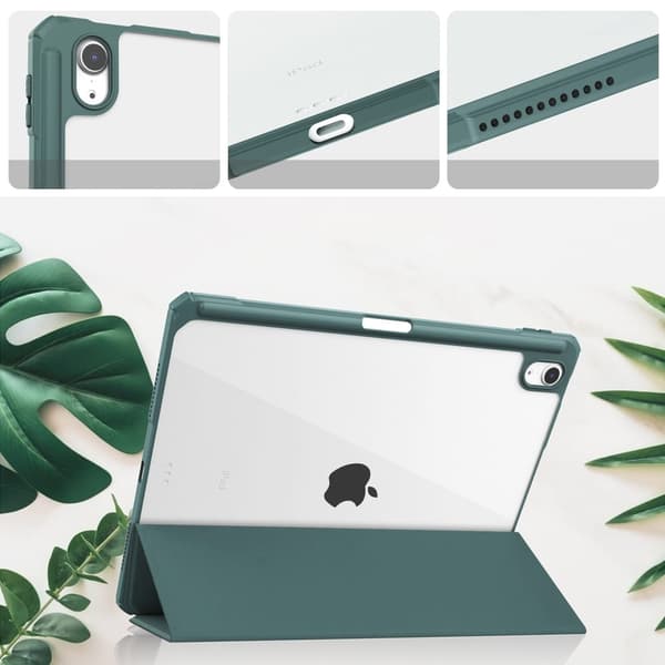 Bizon Cover Tab Clear Matt til iPad Air 11"" / 10.9"" 2020-2025 / Pro 11"" 2018, mørkegrøn