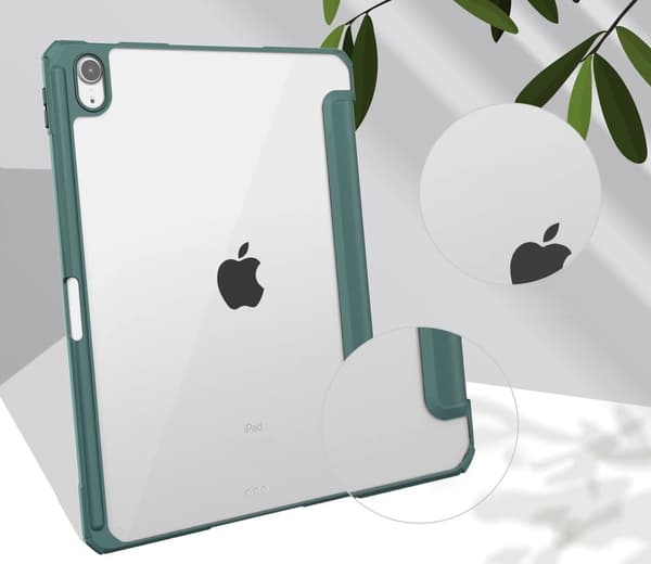 Bizon Cover Tab Clear Matt til iPad Air 11"" / 10.9"" 2020-2025 / Pro 11"" 2018, mørkegrøn