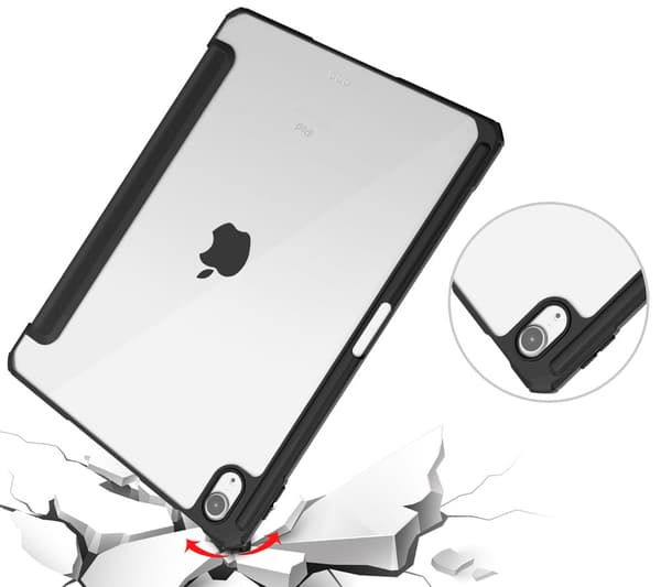 Bizon Cover Tab Clear Matt til iPad Air 11" / 10,9" 2020-2025 / Pro 11" 2018, sort