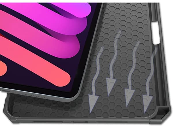 Bizon-cover Tab Lizard til iPad Mini 7 2024 / 6 2021, sort