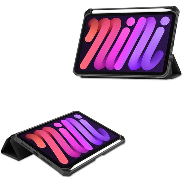 Bizon-cover Tab Lizard til iPad Mini 7 2024 / 6 2021, sort