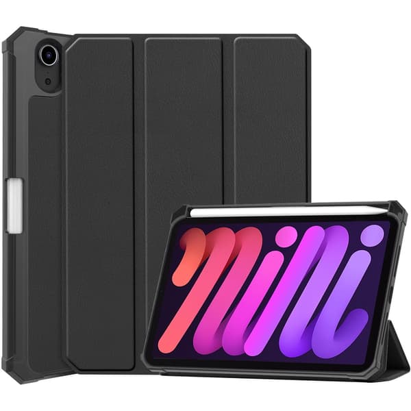 Bizon-cover Tab Lizard til iPad Mini 7 2024 / 6 2021, sort