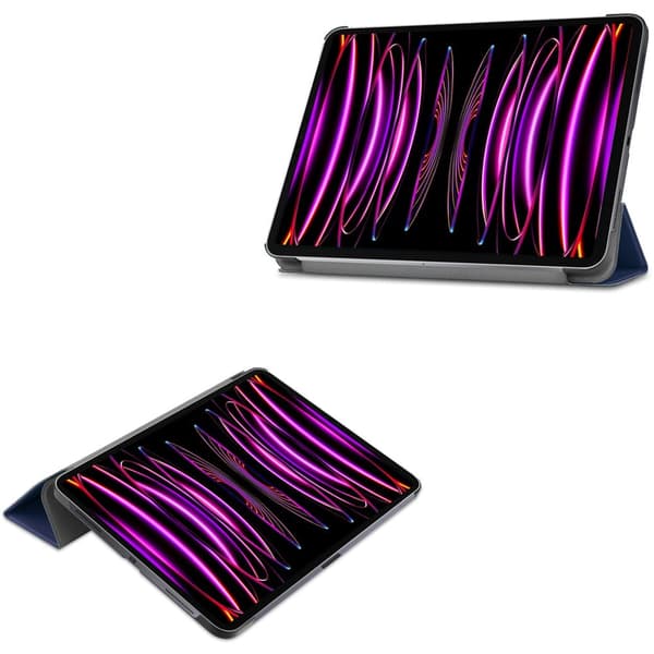 Bizon-fodral Tab Croc för iPad Pro 12.9 2022/2021/2020/2018, marinblå