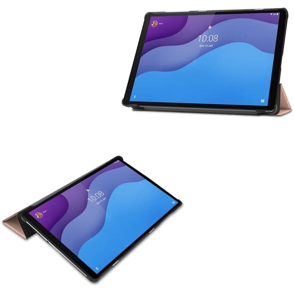 Bizon Tab Croc -kotelo Lenovo Tab M10 Gen 2:lle, ruusukulta