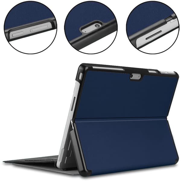Bizon Case Tab Croc för Microsoft Surface Pro 11 / 10 / 9, marinblå