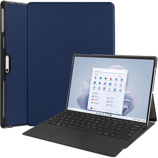 Bizon Case Tab Croc för Microsoft Surface Pro 11 / 10 / 9, marinblå