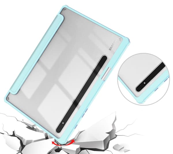 Bizon-kotelo, kirkas mattapintainen, Galaxy Tab S8 / S7:lle, sininen