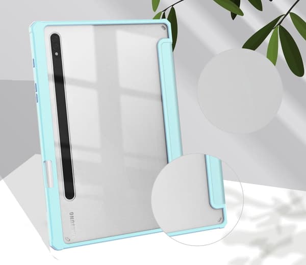 Bizon-kotelo, kirkas mattapintainen, Galaxy Tab S8 / S7:lle, sininen