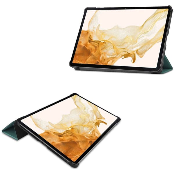 Bizon-skal Tab Croc för Galaxy Tab S8 Plus / S7 Plus, mörkgrön