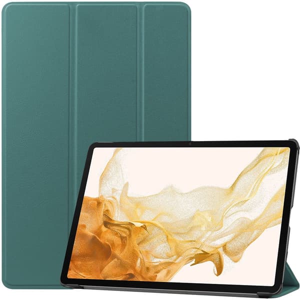 Bizon-skal Tab Croc för Galaxy Tab S8 Plus / S7 Plus, mörkgrön