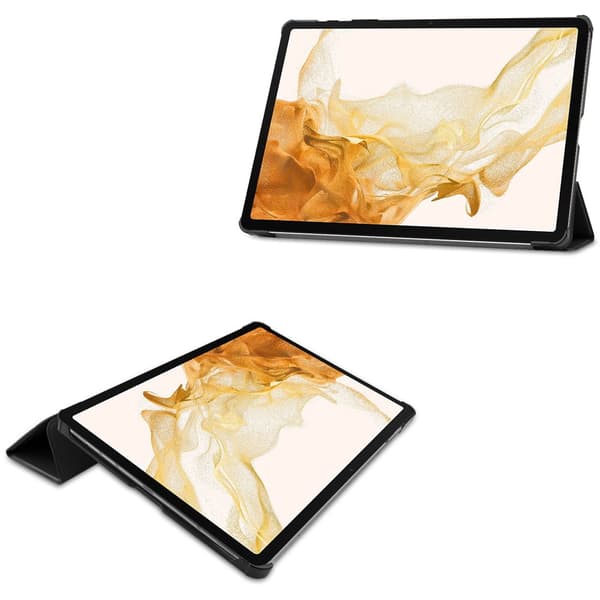 Bizon Tab Croc -kotelo Galaxy Tab S8 Plus / S7 Plus -laitteelle, musta