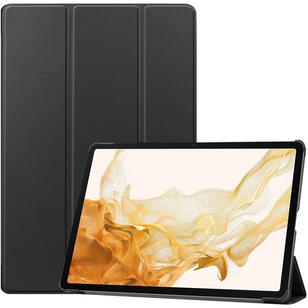 Bizon Tab Croc -kotelo Galaxy Tab S8 Plus / S7 Plus -laitteelle, musta