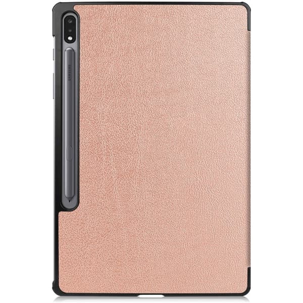Bizon Tab Croc -kotelo Galaxy Tab S8 Plus / S7 Plus -laitteelle, ruusukulta