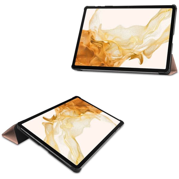 Bizon Tab Croc -kotelo Galaxy Tab S8 Plus / S7 Plus -laitteelle, ruusukulta
