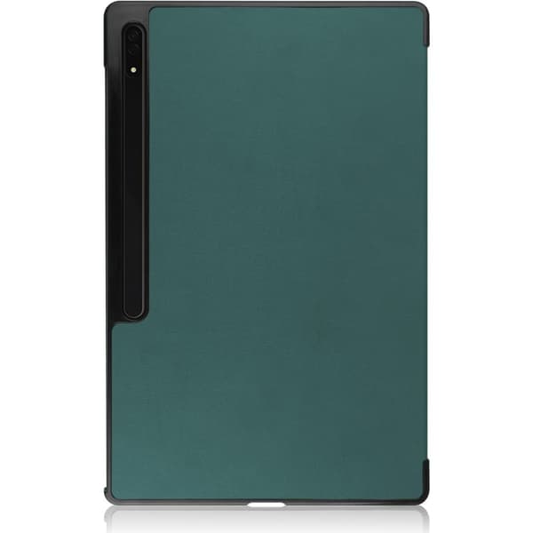 Bizon Tab Croc -kotelo Galaxy Tab S8 Ultralle, tummanvihreä