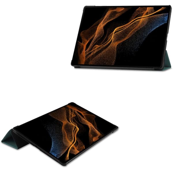 Bizon Tab Croc -kotelo Galaxy Tab S8 Ultralle, tummanvihreä