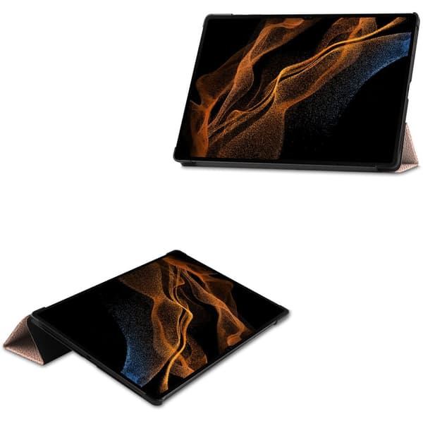 Bizon Tab Croc -kotelo Galaxy Tab S8 Ultralle, ruusukulta