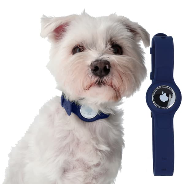 Bizon Case Locator Pets -kotelo Apple AirTagille, tummansininen