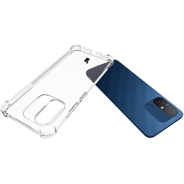 Suojakuori + 2x Bizon-kotelo, kirkas lasi Xiaomi Redmi 12C:lle, läpinäkyvä
