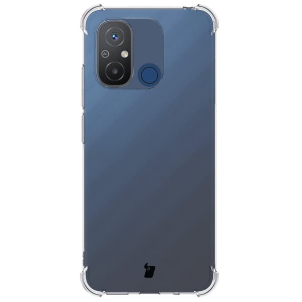 Suojakuori + 2x Bizon-kotelo, kirkas lasi Xiaomi Redmi 12C:lle, läpinäkyvä