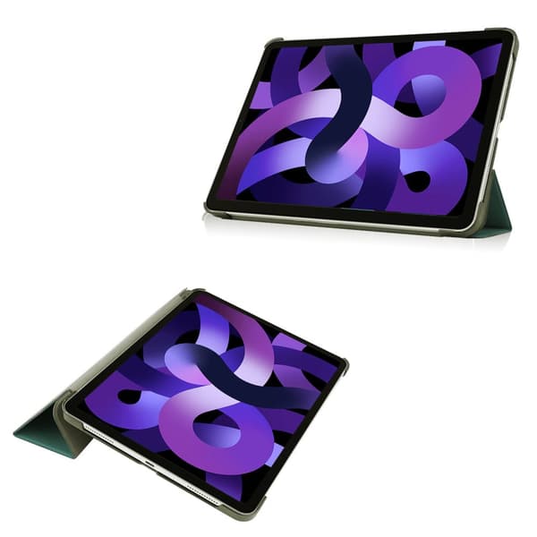 Bizon Tab Croc -kotelo iPad Airille 11" / 10.9" (2025/2024/2022/2020), tummanvihreä