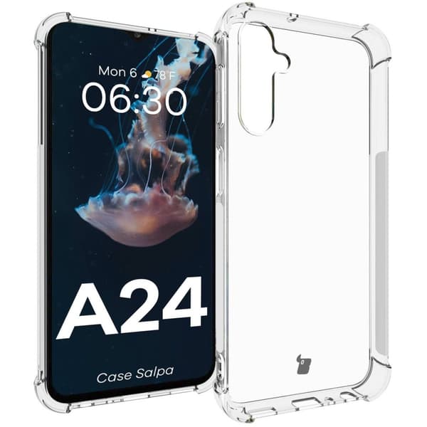 Bizon Case Salpa fleksibelt cover til Galaxy A24 4G, gennemsigtigt