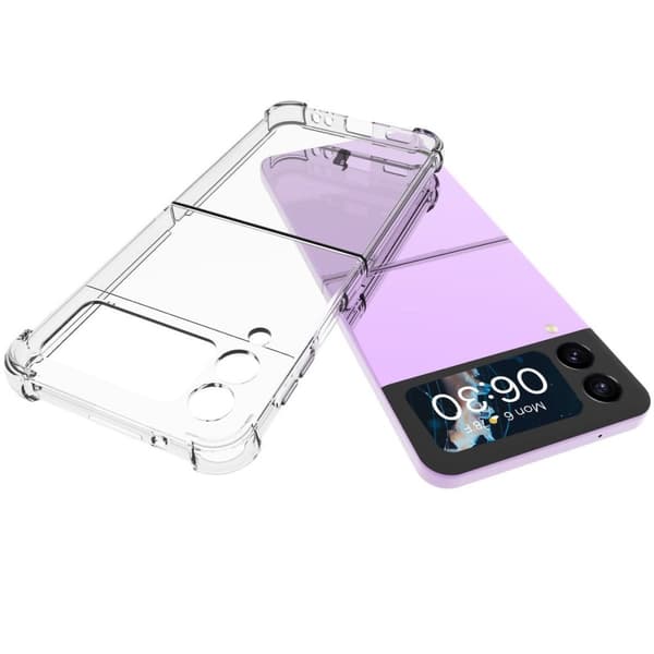 Bizon Case Salpa Joustava suojakuori Galaxy Z Flip4:lle, läpinäkyvä