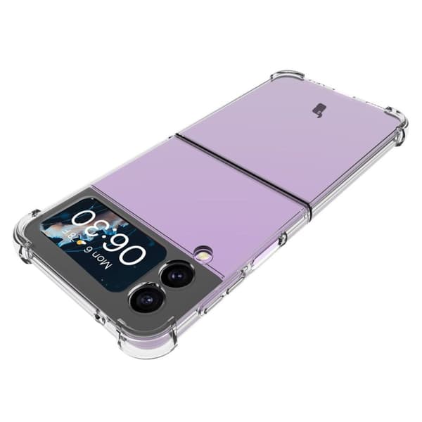 Bizon Case Salpa Joustava suojakuori Galaxy Z Flip4:lle, läpinäkyvä