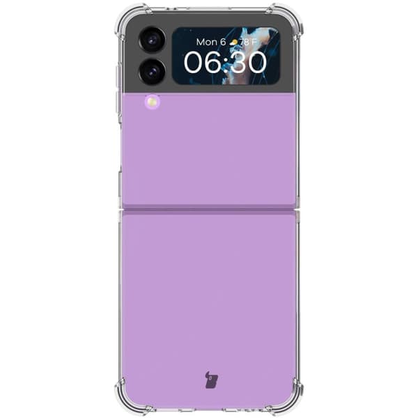 Bizon Case Salpa Joustava suojakuori Galaxy Z Flip4:lle, läpinäkyvä