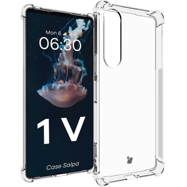Bizon Case Salpa Fleksibelt Etui til Sony Xperia 1 V, Gennemsigtig