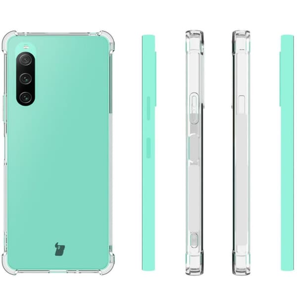 Bizon Case Salpa Joustava Suojakuori Sony Xperia 10 V:lle, Läpinäkyvä