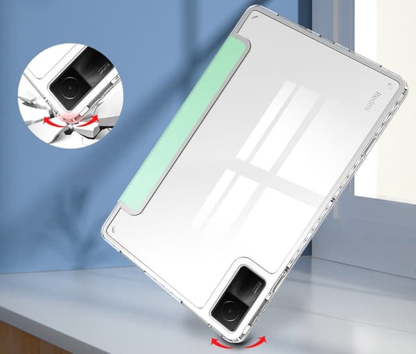 Bizon-skal med flik, genomskinlig satin för Xiaomi Redmi Pad 10.6 2022, nyskick