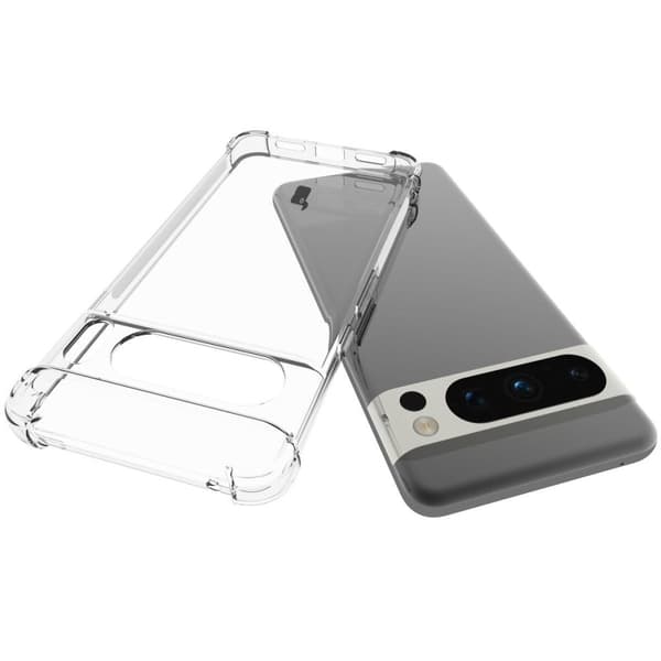 Bizon Case Salpa Fleksibelt Etui til Google Pixel 8 Pro, Gennemsigtig