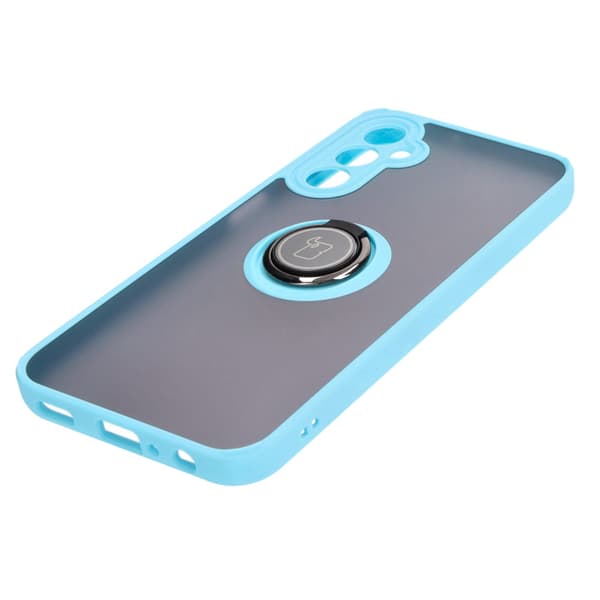Bizon Case Hybrid Sormussuojakuori Galaxy A24 4G:lle, savunpunainen ja vaaleansininen kehys