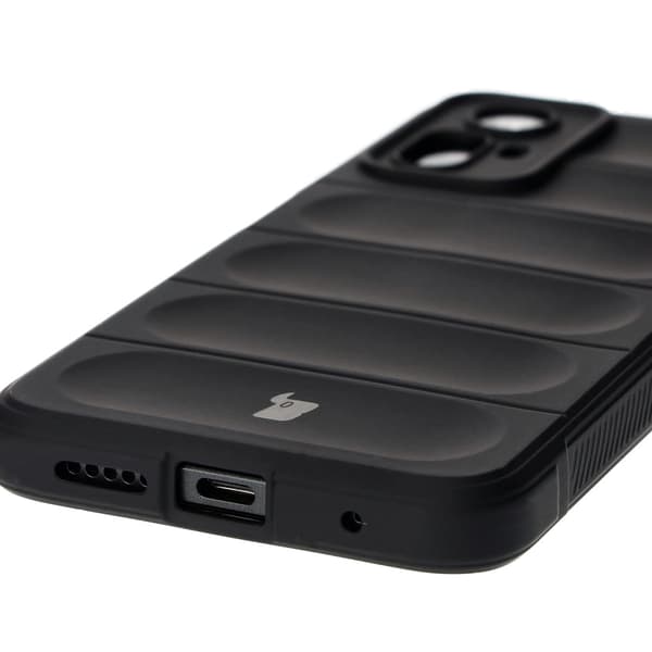 Bizon Case Tur panssaroitu suojakuori Xiaomi Redmi Note 12S:lle, musta