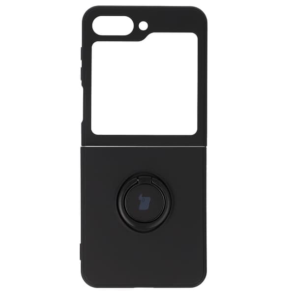 Bizon-cover silikone Ring Sq til Galaxy Z Flip5, sort