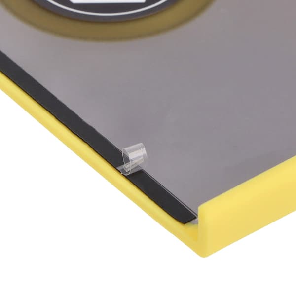 Bizon Case Hybrid Ring Fingerring Cover til Galaxy Z Fold5, Røgfarvet med Gul Ramme