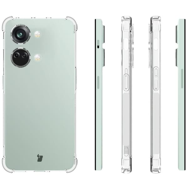 Bizon Case Salpa Flexibelt Skal för OnePlus Nord 3, Transparent
