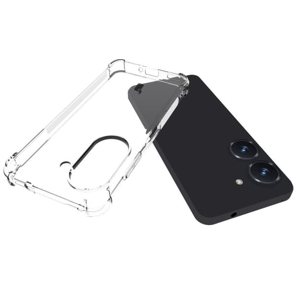 Bizon Case Salpa joustava suojakuori Asus Zenfone 10 / 9:lle, läpinäkyvä