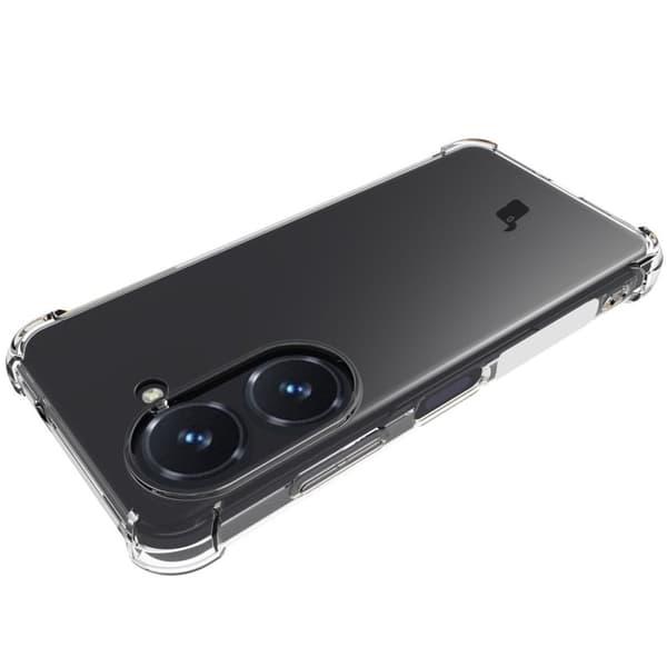 Bizon Case Salpa joustava suojakuori Asus Zenfone 10 / 9:lle, läpinäkyvä