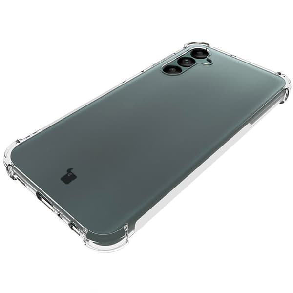 Etui + 2x glas + linse Bizon-etui klar pakke til Galaxy A24, gennemsigtig