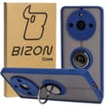 Miniatyrbild 1 av 5: Bizon Case Hybrid Ringfingerringfodral för Realme 11 Pro / 11 Pro+, rökfärgat med marinblå ram