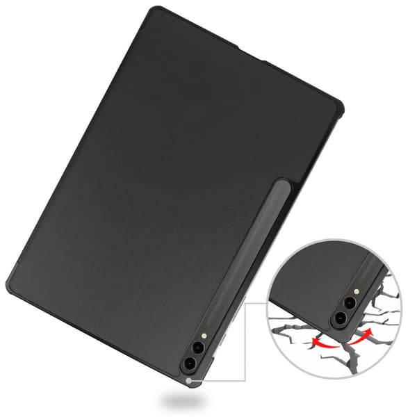 Bizon-skal Tab Croc för Galaxy Tab S10 Plus/S9 Plus, svart