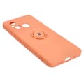 Pikkukuva 4 / 4: Bizon Silikoninen Ring Sq -kotelo Xiaomi Redmi 12C:lle, oranssi
