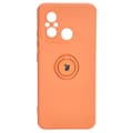 Pikkukuva 2 / 4: Bizon Silikoninen Ring Sq -kotelo Xiaomi Redmi 12C:lle, oranssi