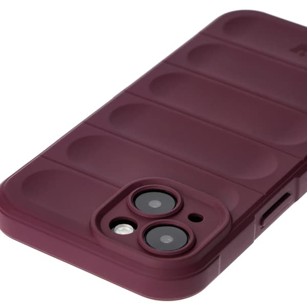 Bizon Case Tur pansret cover til iPhone 15, mørkelilla