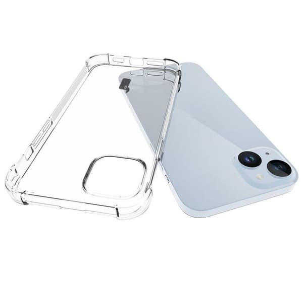 Bizon Case Salpa fleksibelt cover til iPhone 15 Plus, gennemsigtigt